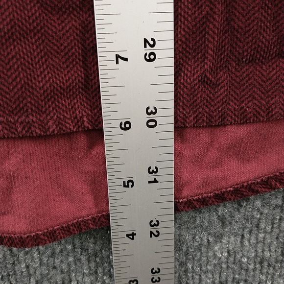 Eddie Bauer Men's Button Down Shirt Burgundy Red XL Long Sleeve Cotton - Picture 10 of 11